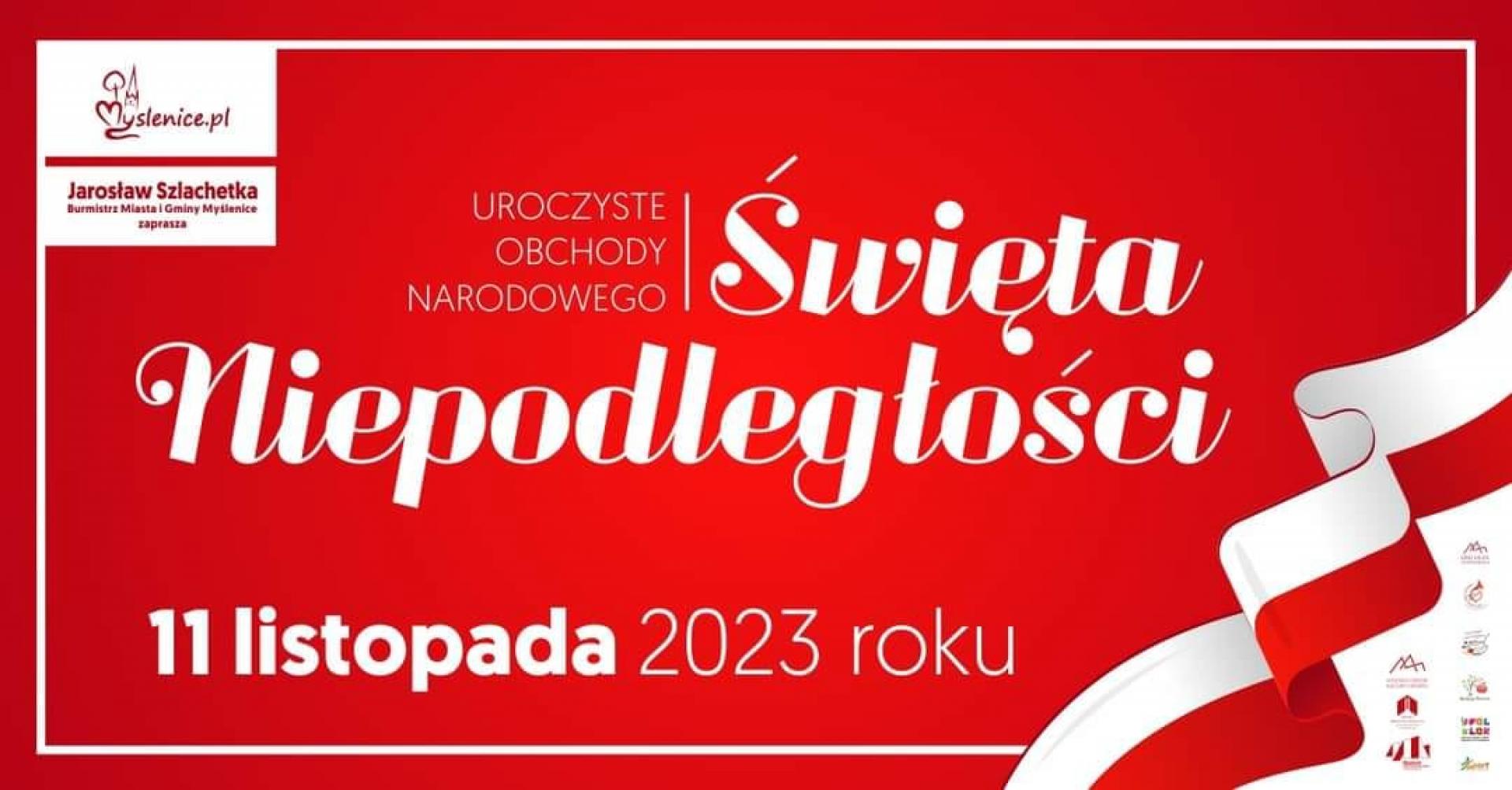  Zapraszamy na uroczyste gminne obchody Narodowego Święta Niepodległości w Myślenicach